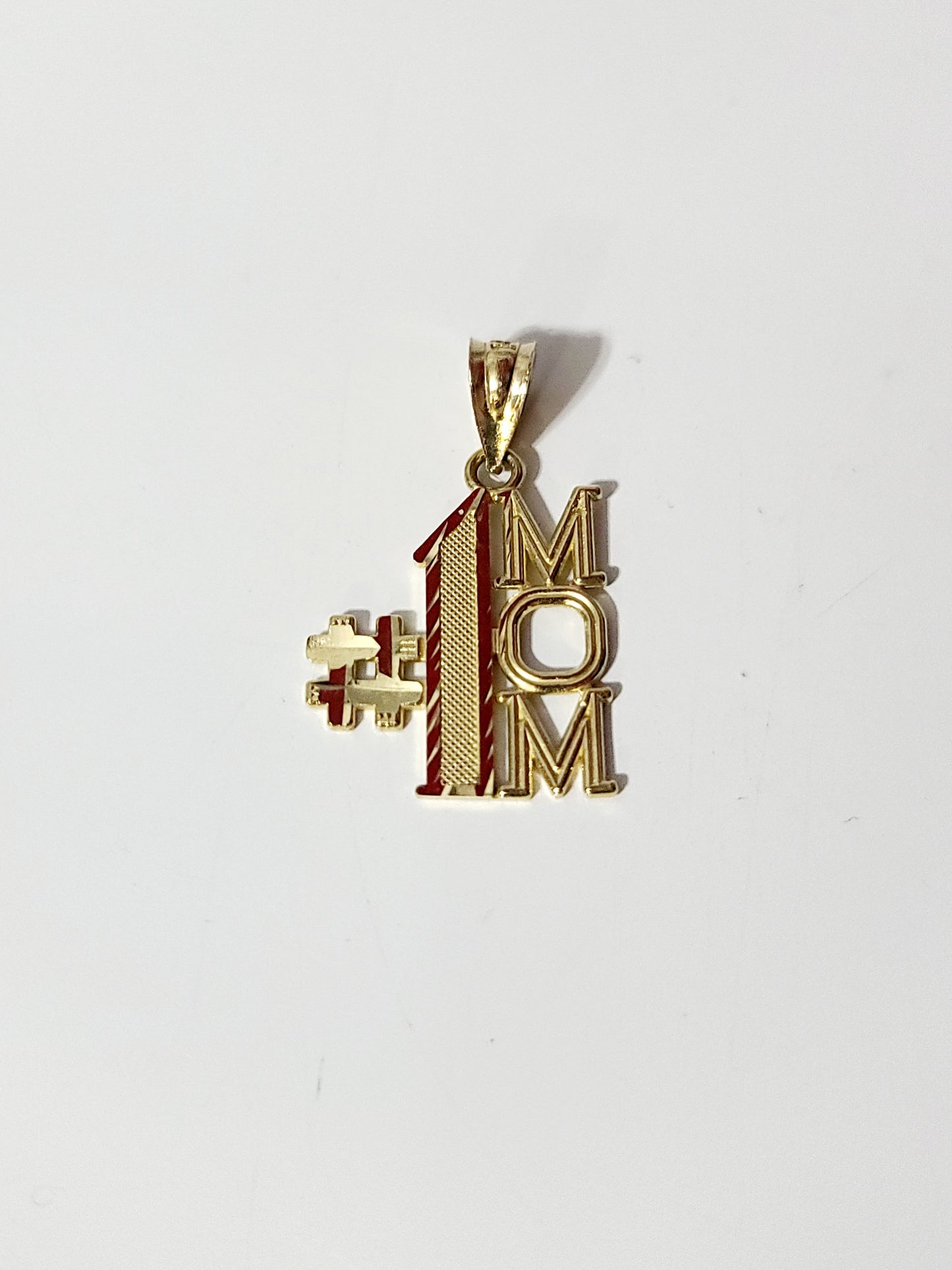 14k #1Mom Pendant