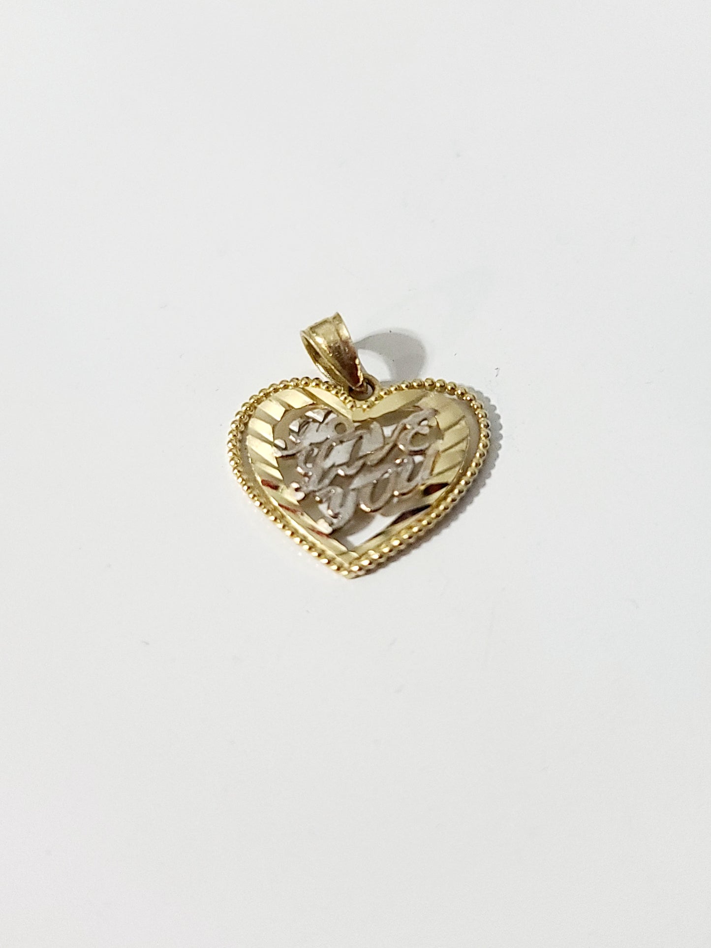 14k I Love You Pendant