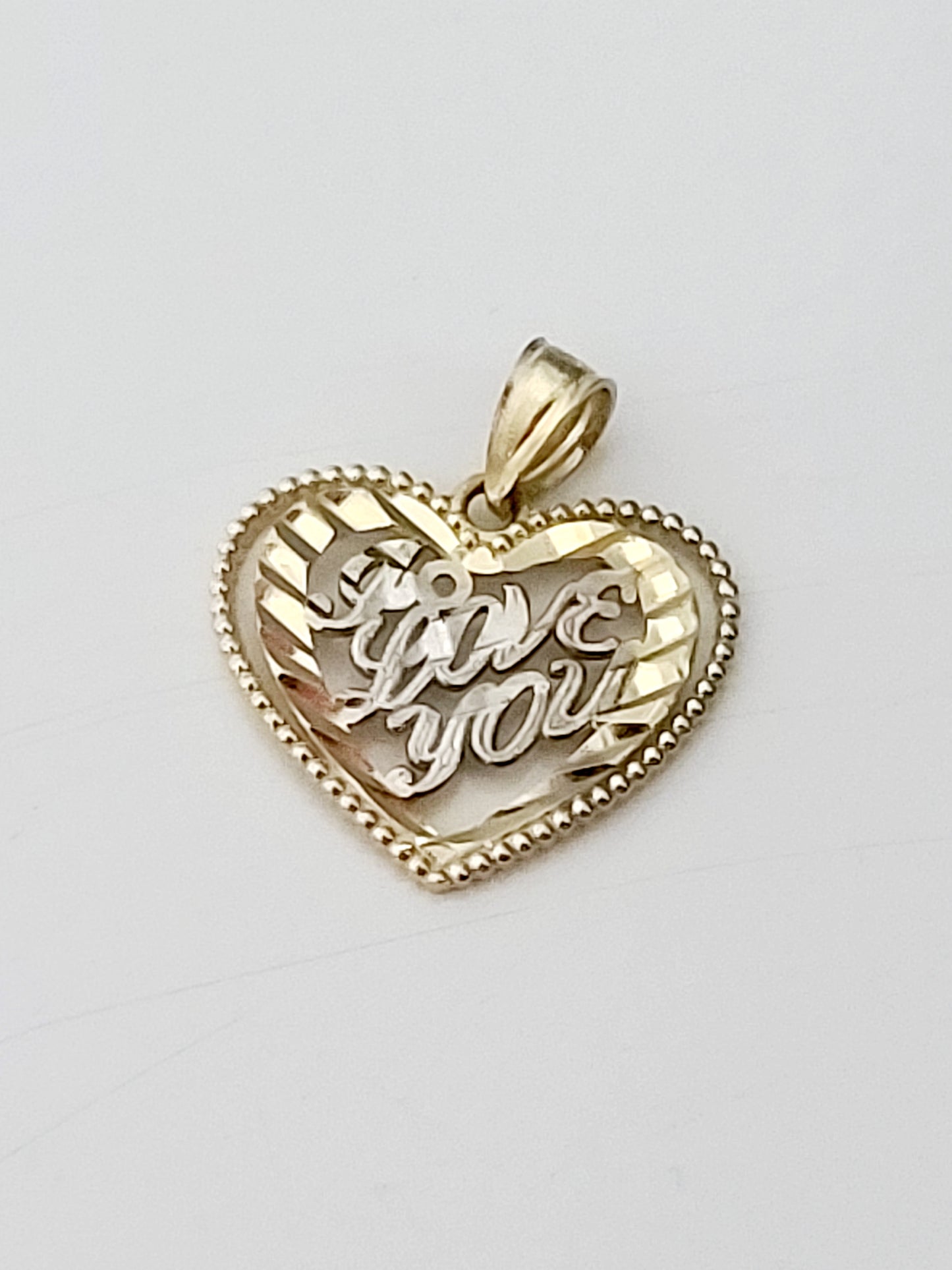 14k I Love You Pendant