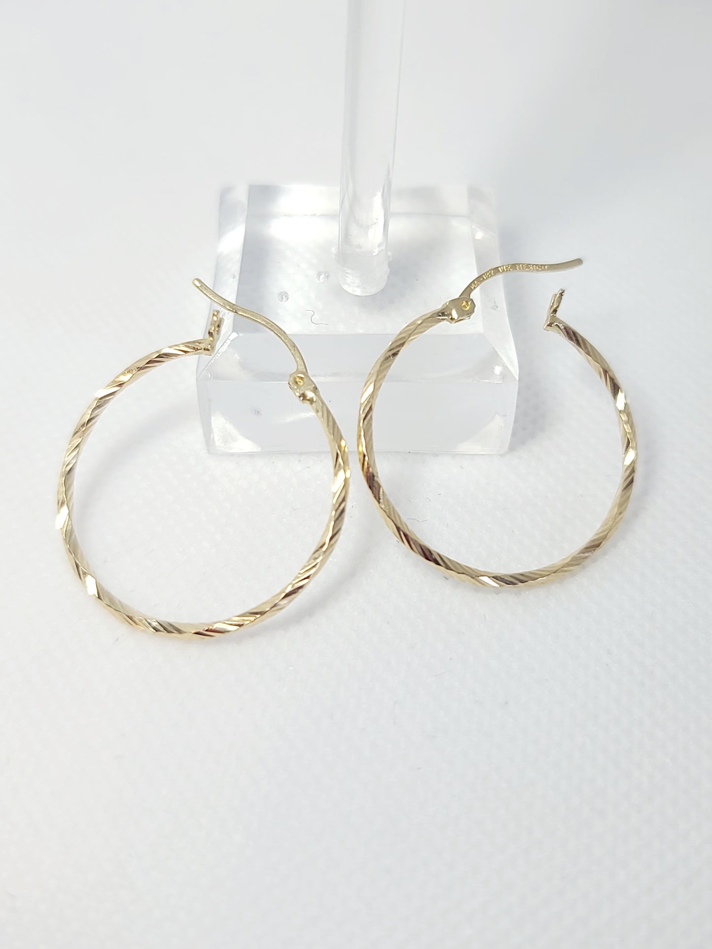 14k Yellow Gold Hoops 26mm