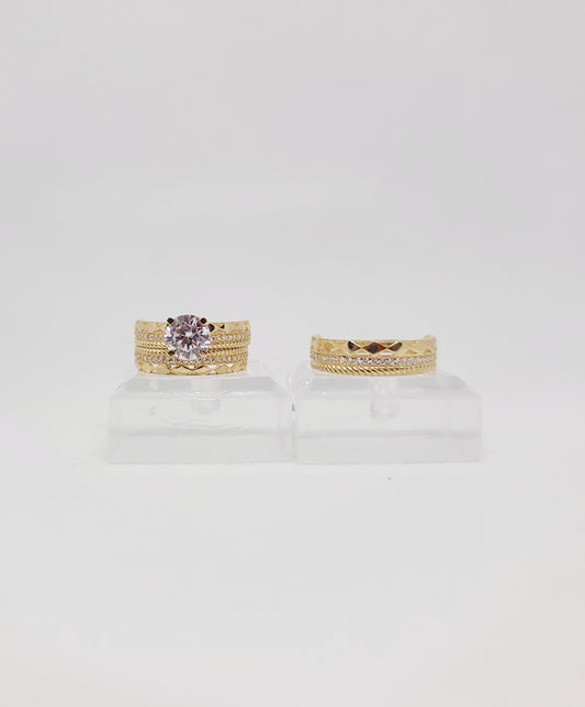 14k Trio Wedding Set One