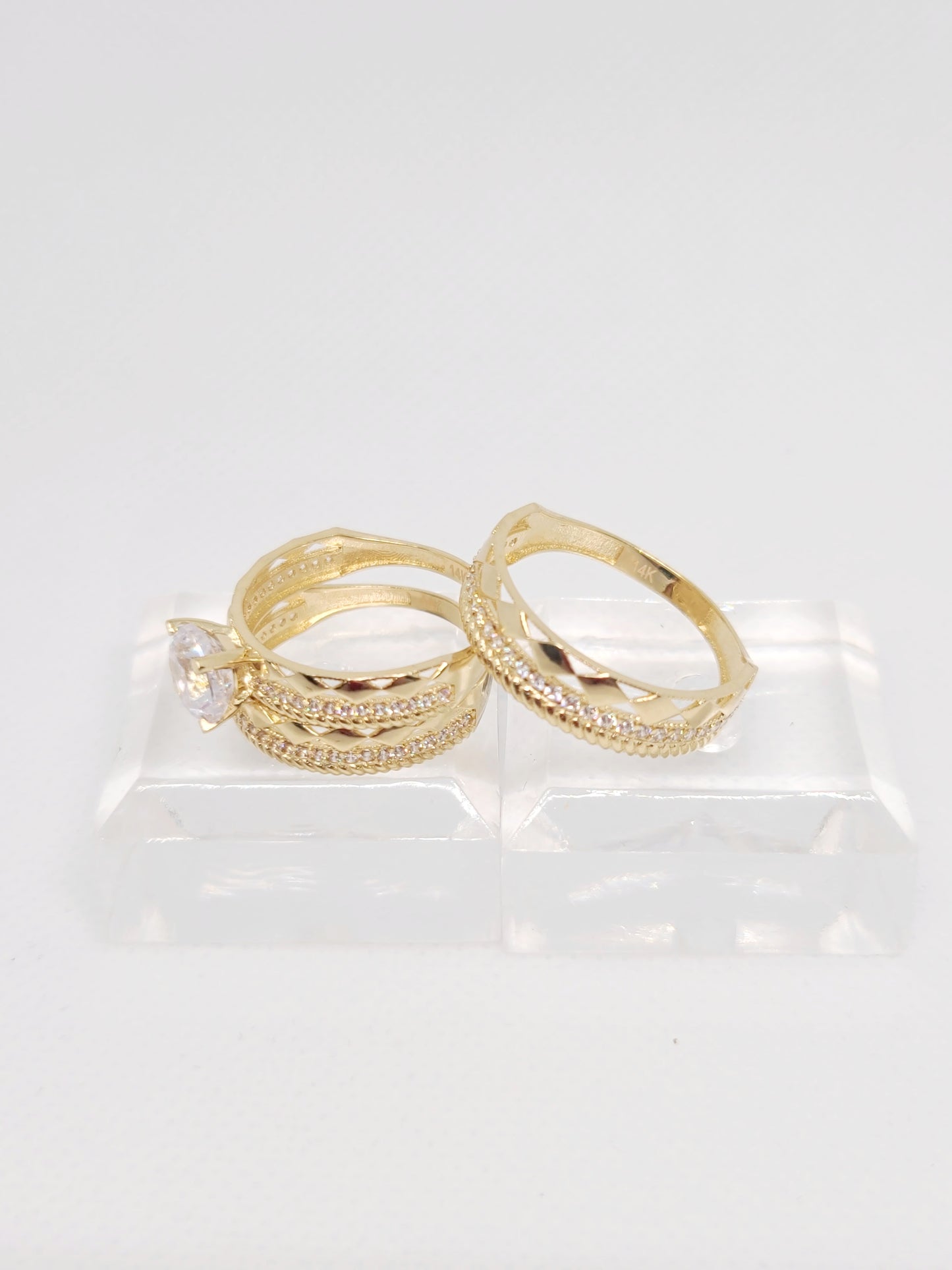 14k Trio Wedding Set One