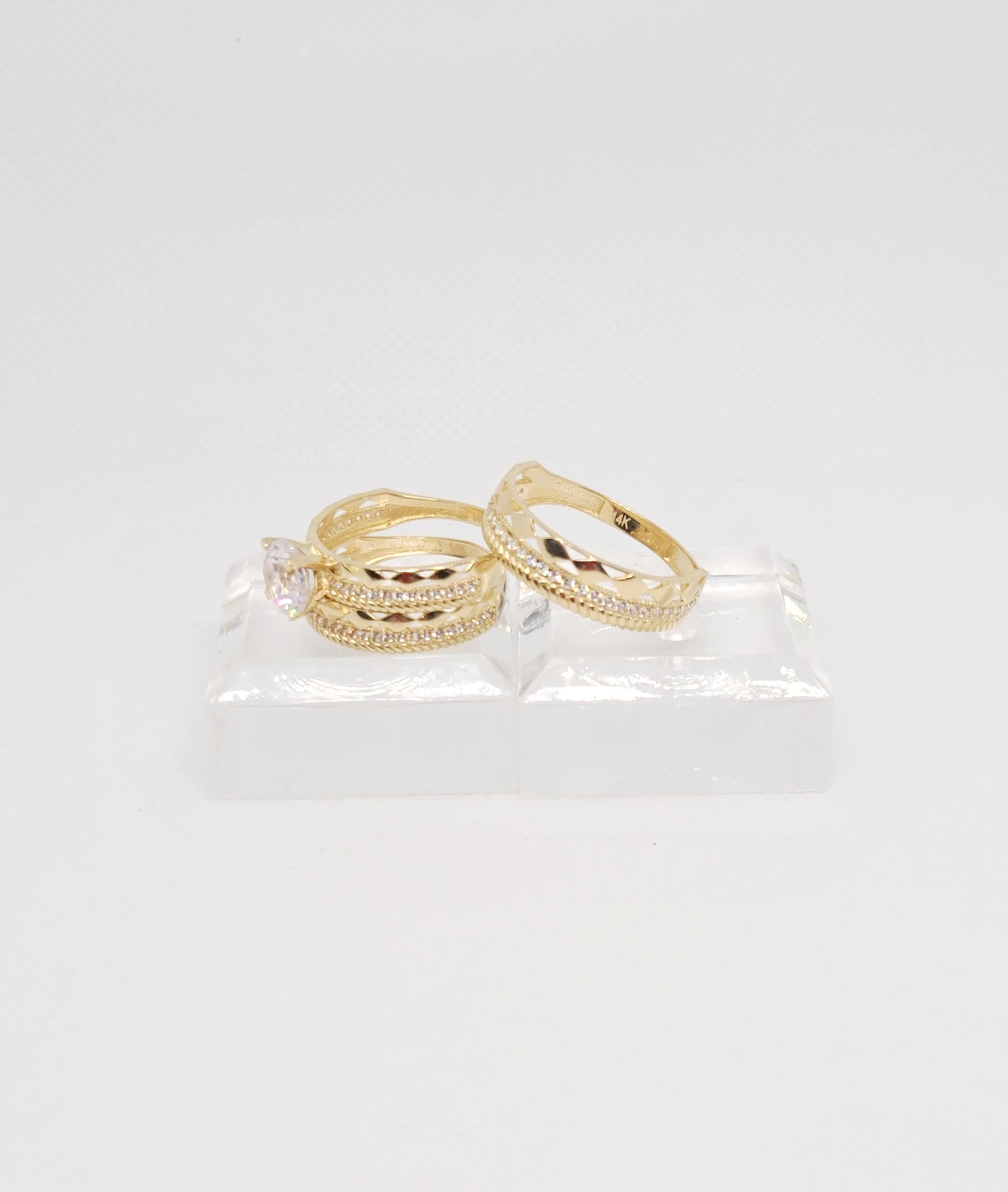 14k Trio Wedding Set One