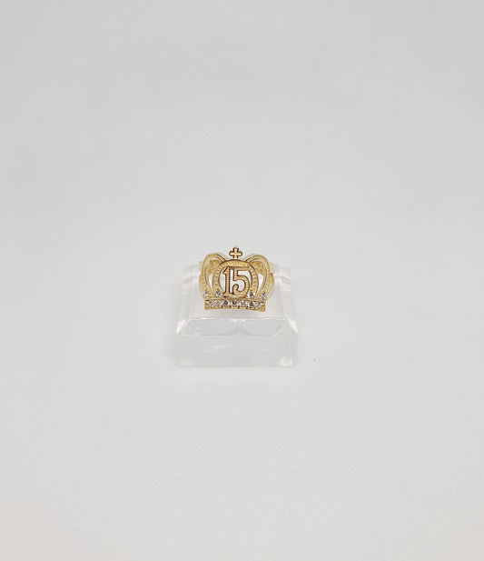 Anillo Quinceañera Corona 14k