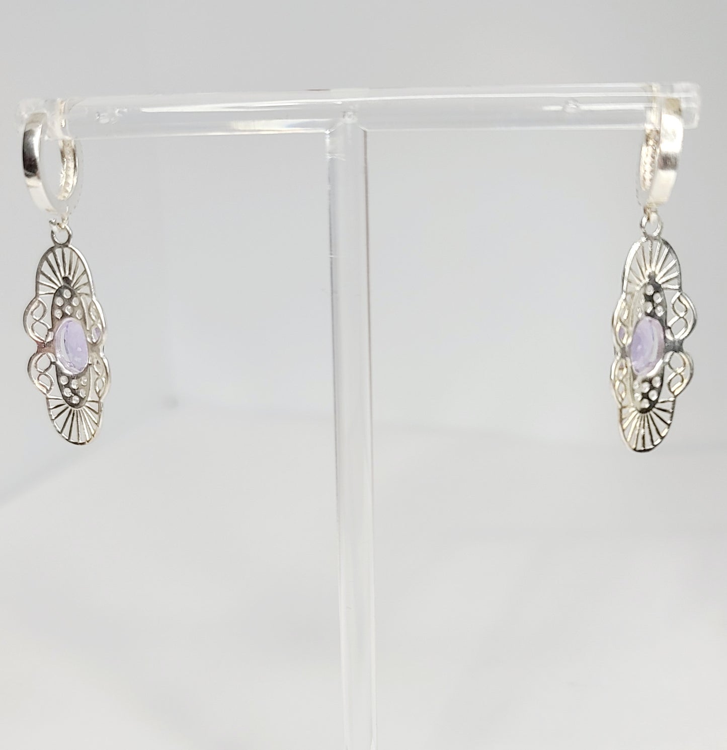 .925 Lavander Huggie Earrings