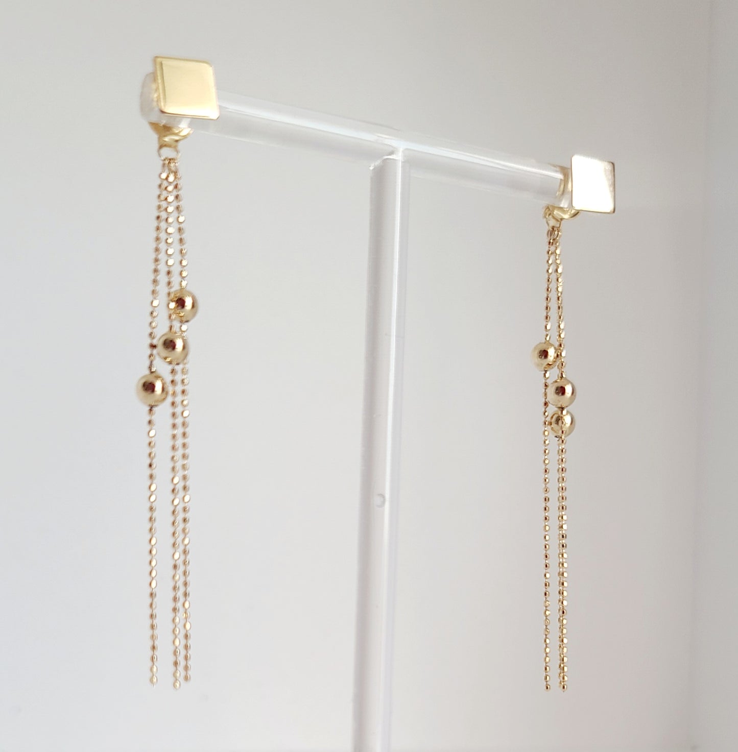 14k Gold Tassel Earrings