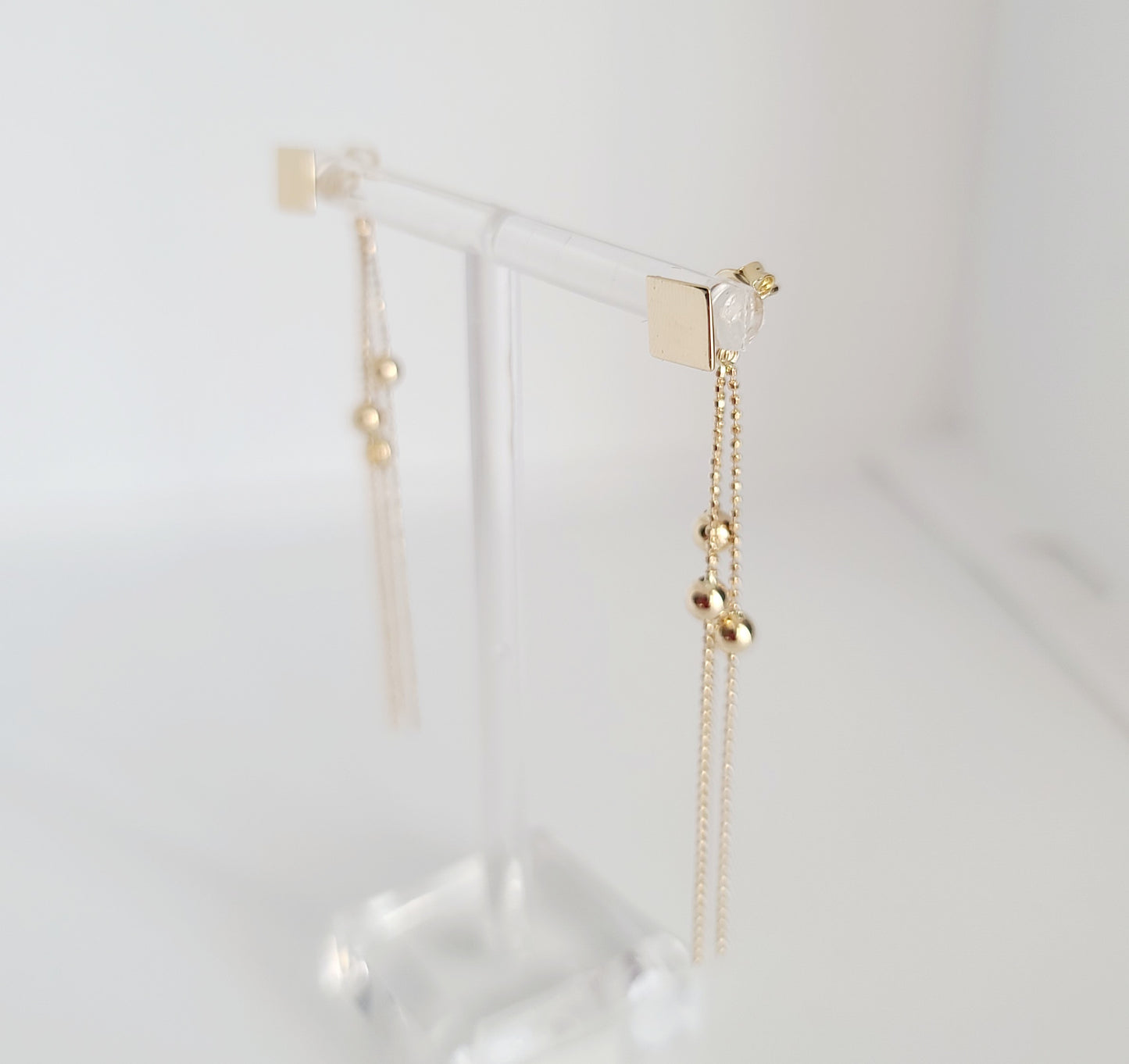 14k Gold Tassel Earrings