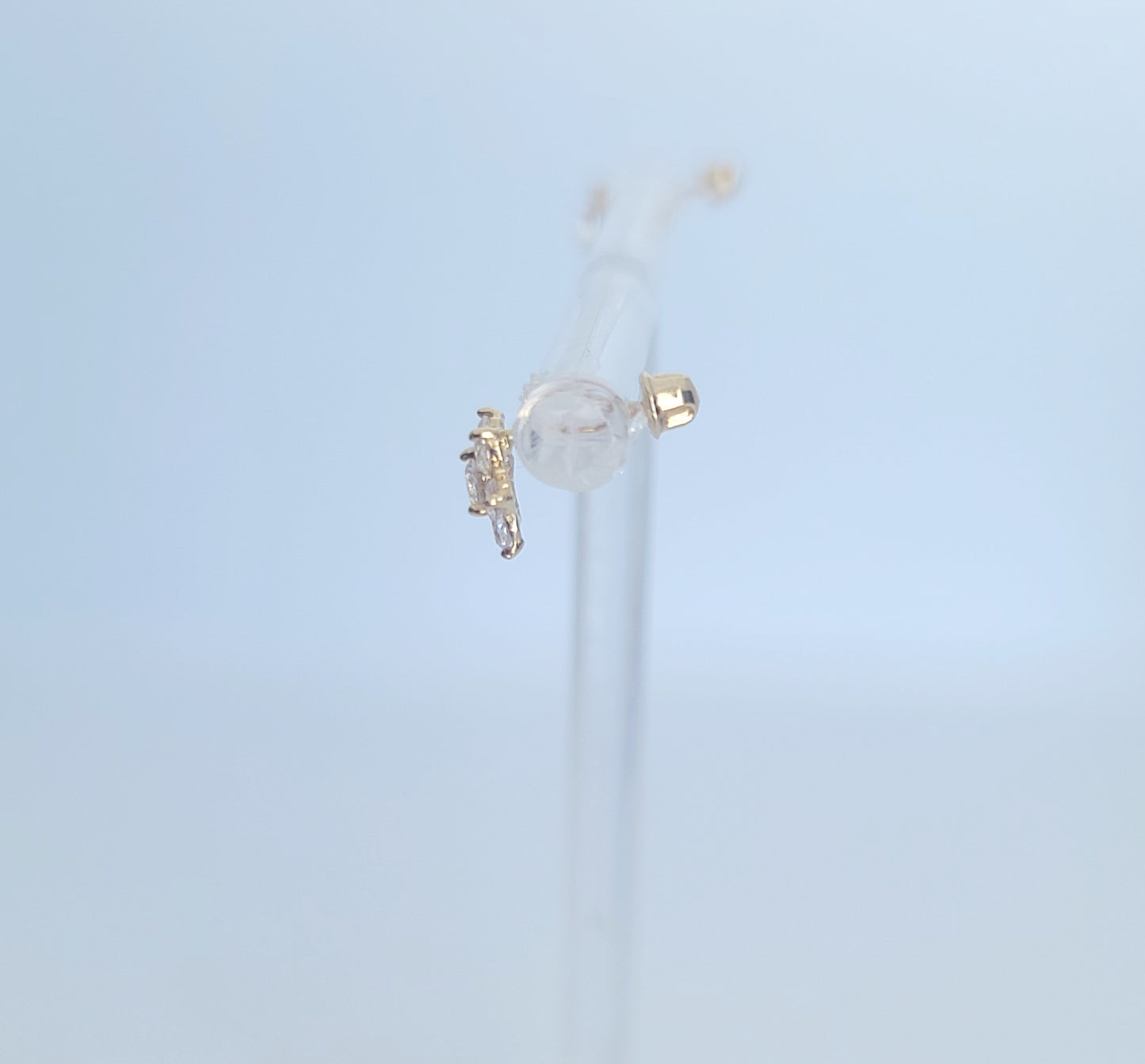 14k Gold Flower Stud Earrings