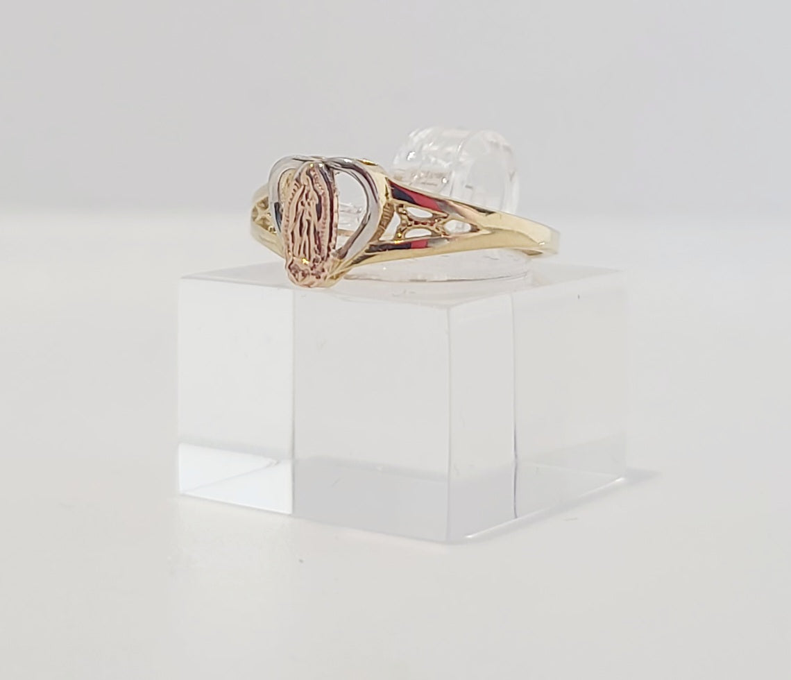 14k Virgin Mary-Heart Ring