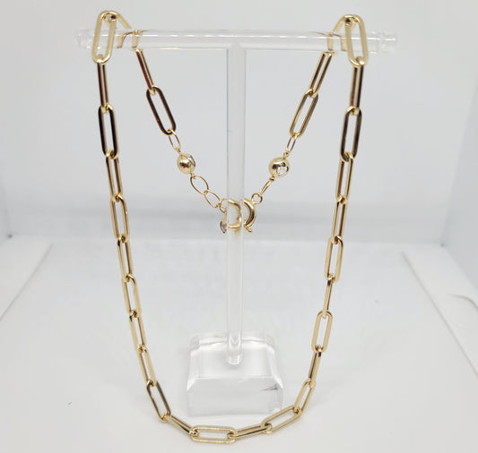 14k Paperclip Chain 6mm