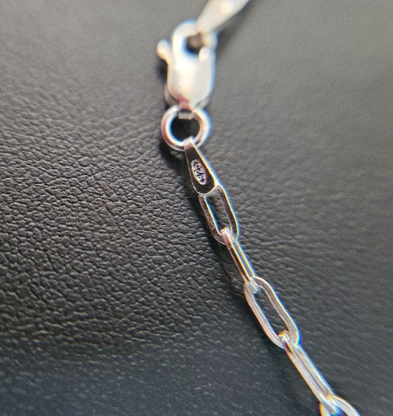 .925 Paper Clip Necklace 3mm