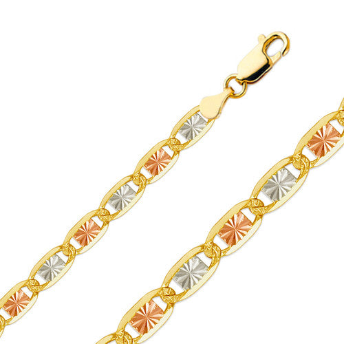 14k Valentino 3-Tone Chain